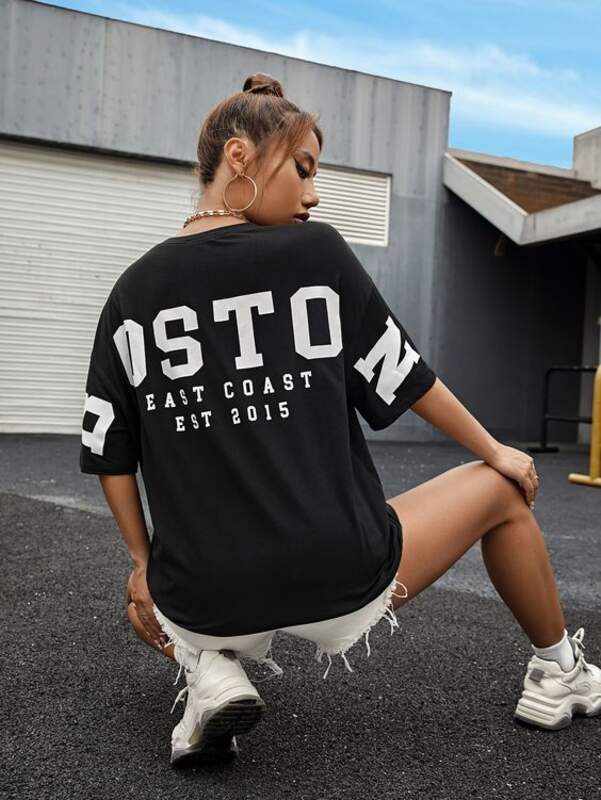 Boston Oversized/Drop Shoulder Tee