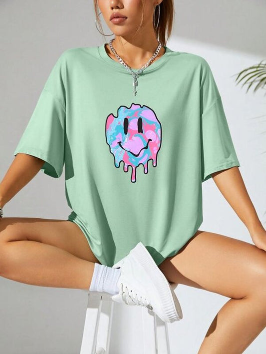 Cartoon Graphic Oversized/Drop Shoulder Tee