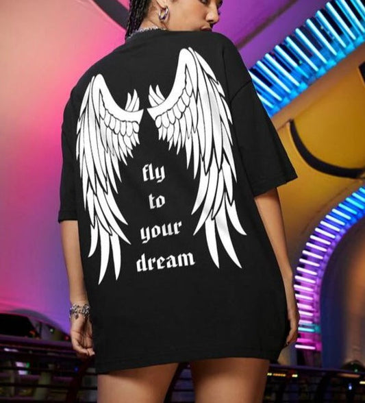 Fly To Your Dream Oversized/Drop Shoulder Tee
