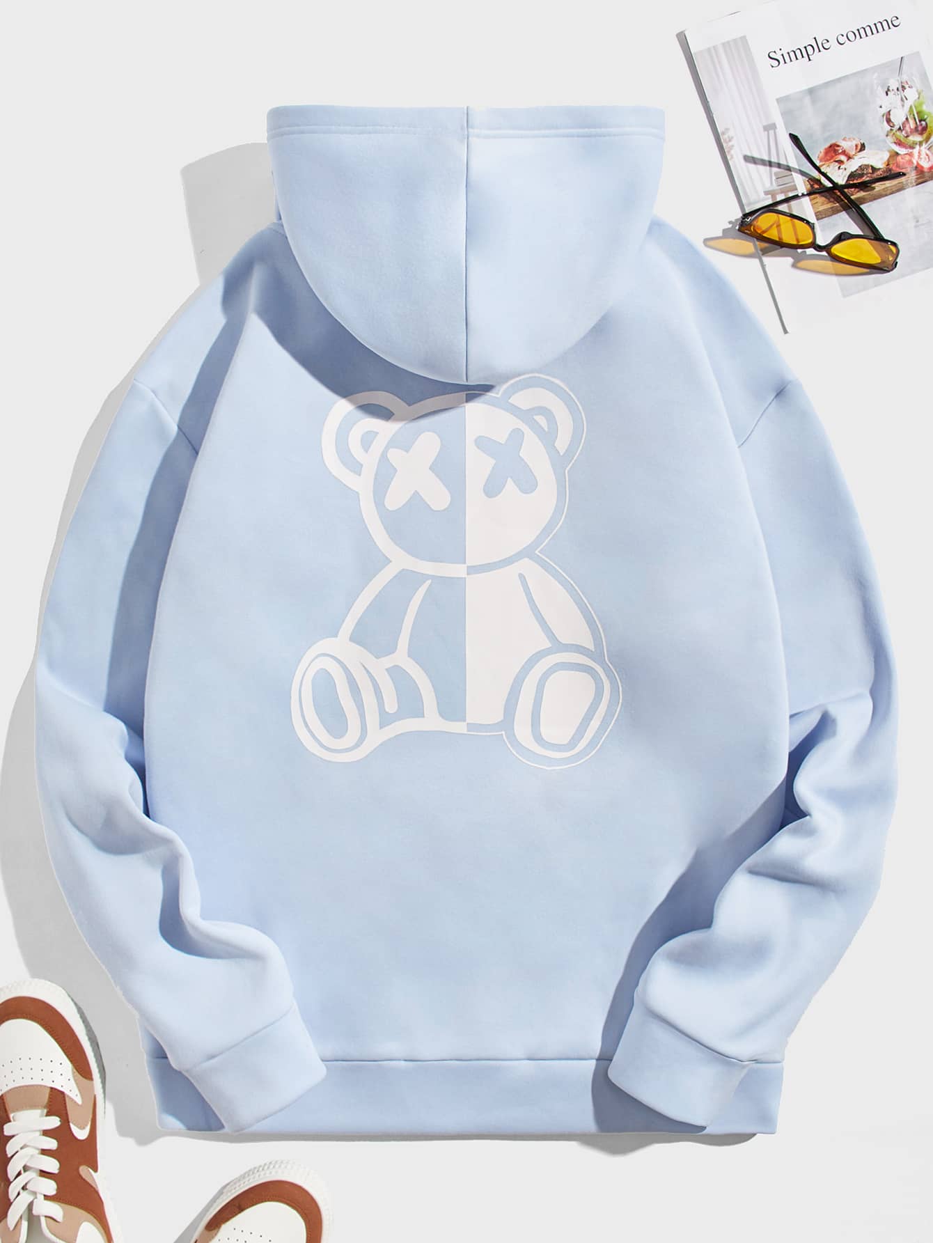 Bear Print Hoodie