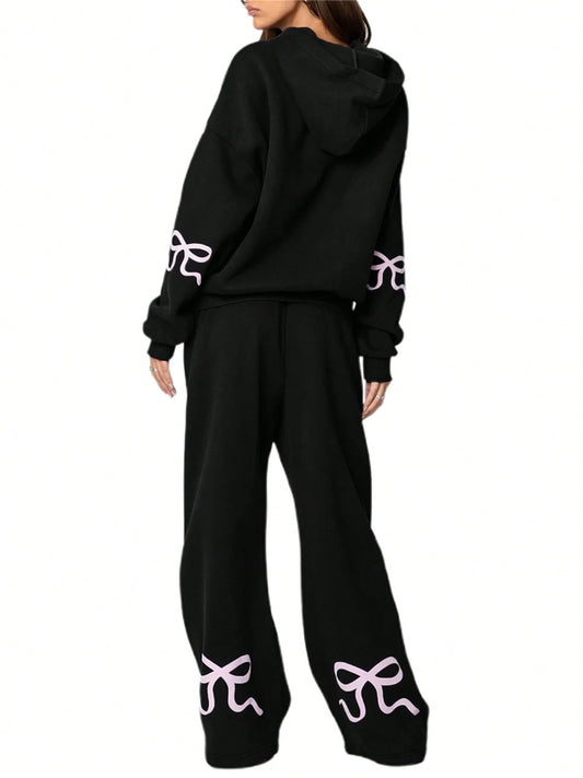 Ribbon Zipper Tracksuit