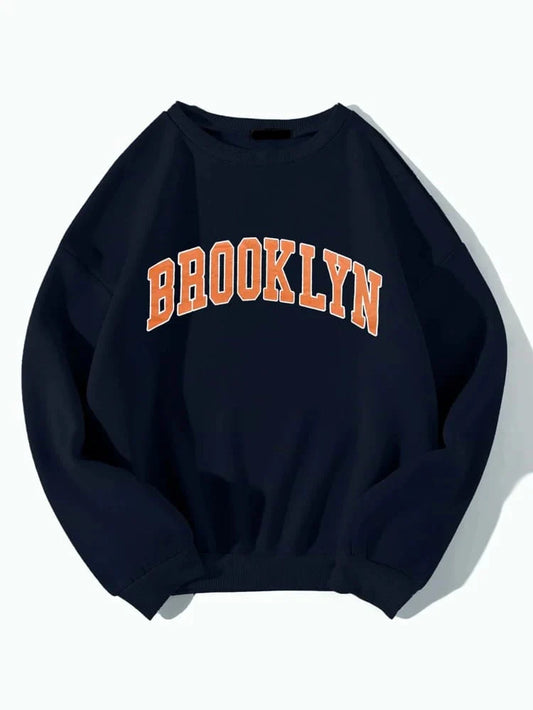 Brooklyn Red Printed Sweatshirt