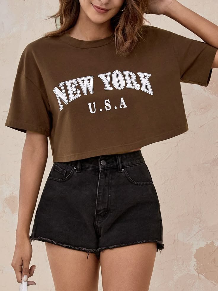New york Crop Top