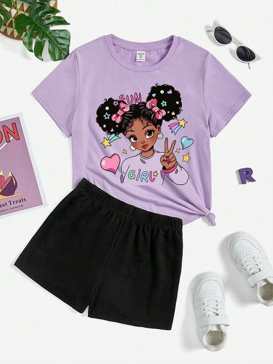 Girl Printed Short Set