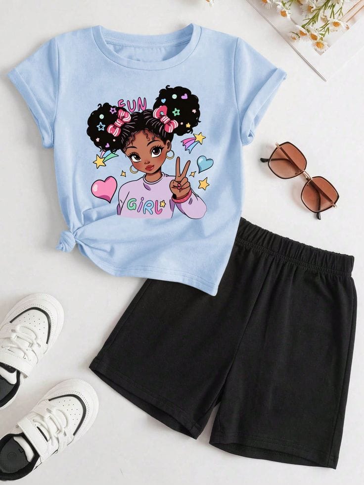 Girl Printed Short Set
