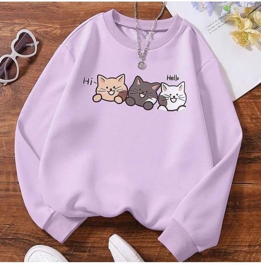 Hi Hello Printed Sweatshirt