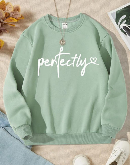 Perfectly Heart Printed Sweatshirt