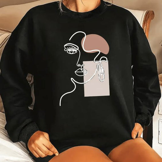 Girl Art Printed Sweatshirt