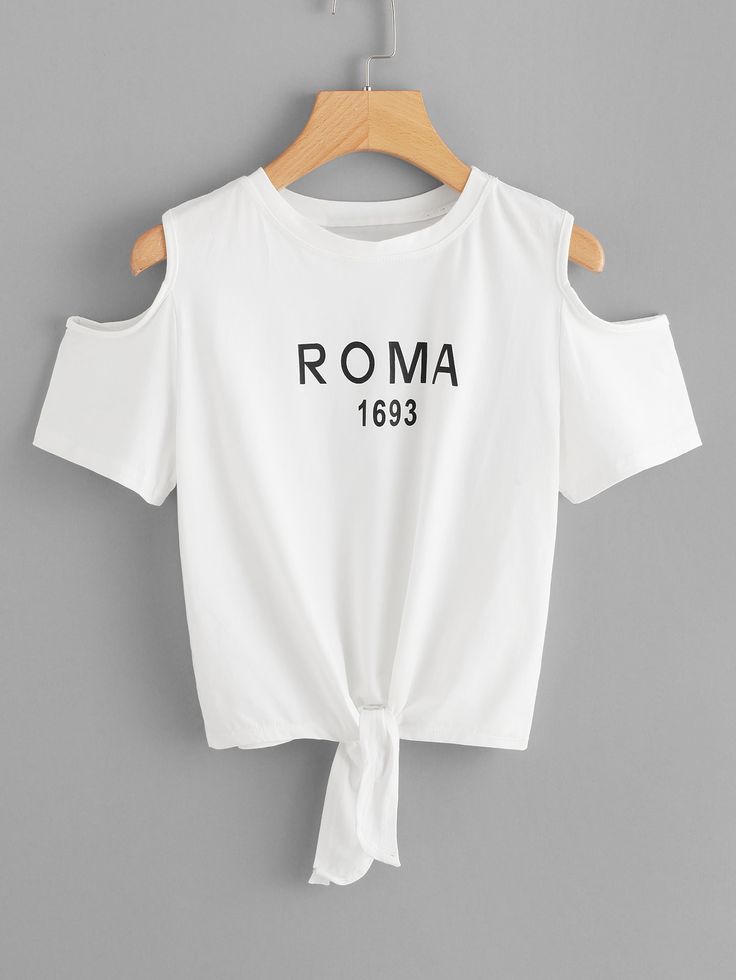 Roma Cold Shoulder Knot Top