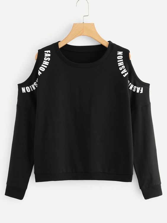 Fashion Cold Shoulder Sweatshirt
