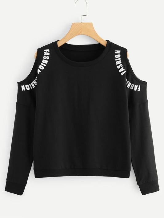Fashion Cold Shoulder Sweatshirt