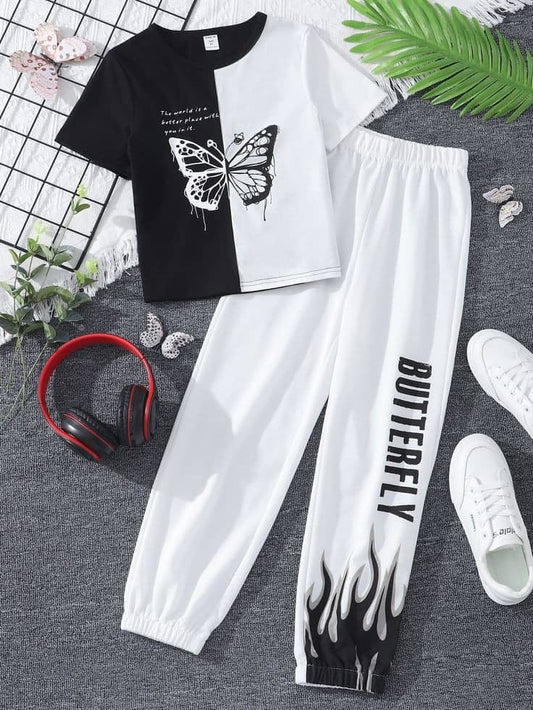 Butterfly Half N Half Tracksuit