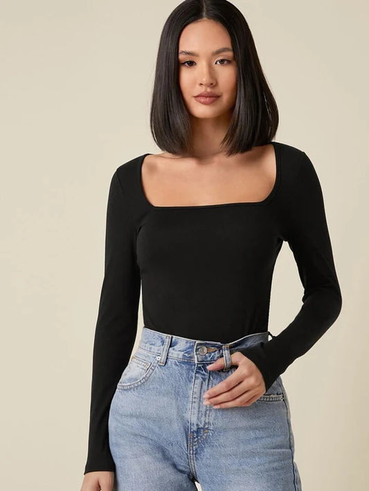 Square Neck Full Sleeve Tee